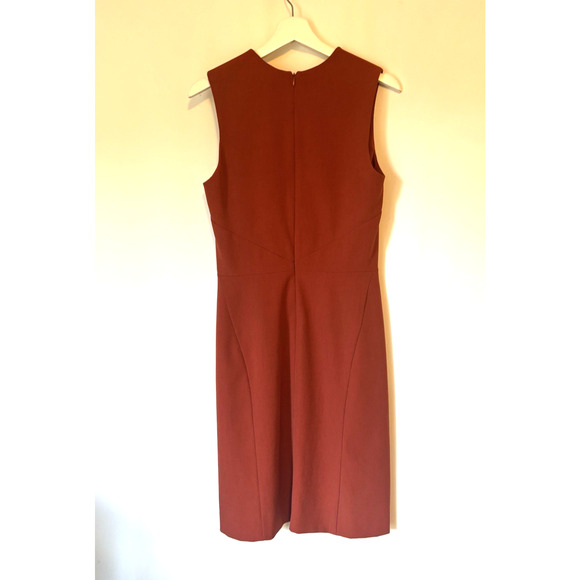 MM La Fleur The Annie Dress 10 Sleeveless Fit & Flare Knee Orange - Picture 2 of 8
